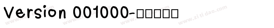 Version 001000字体转换